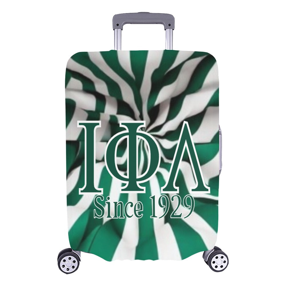 IPL Green and White Wave Large Luggage Cover