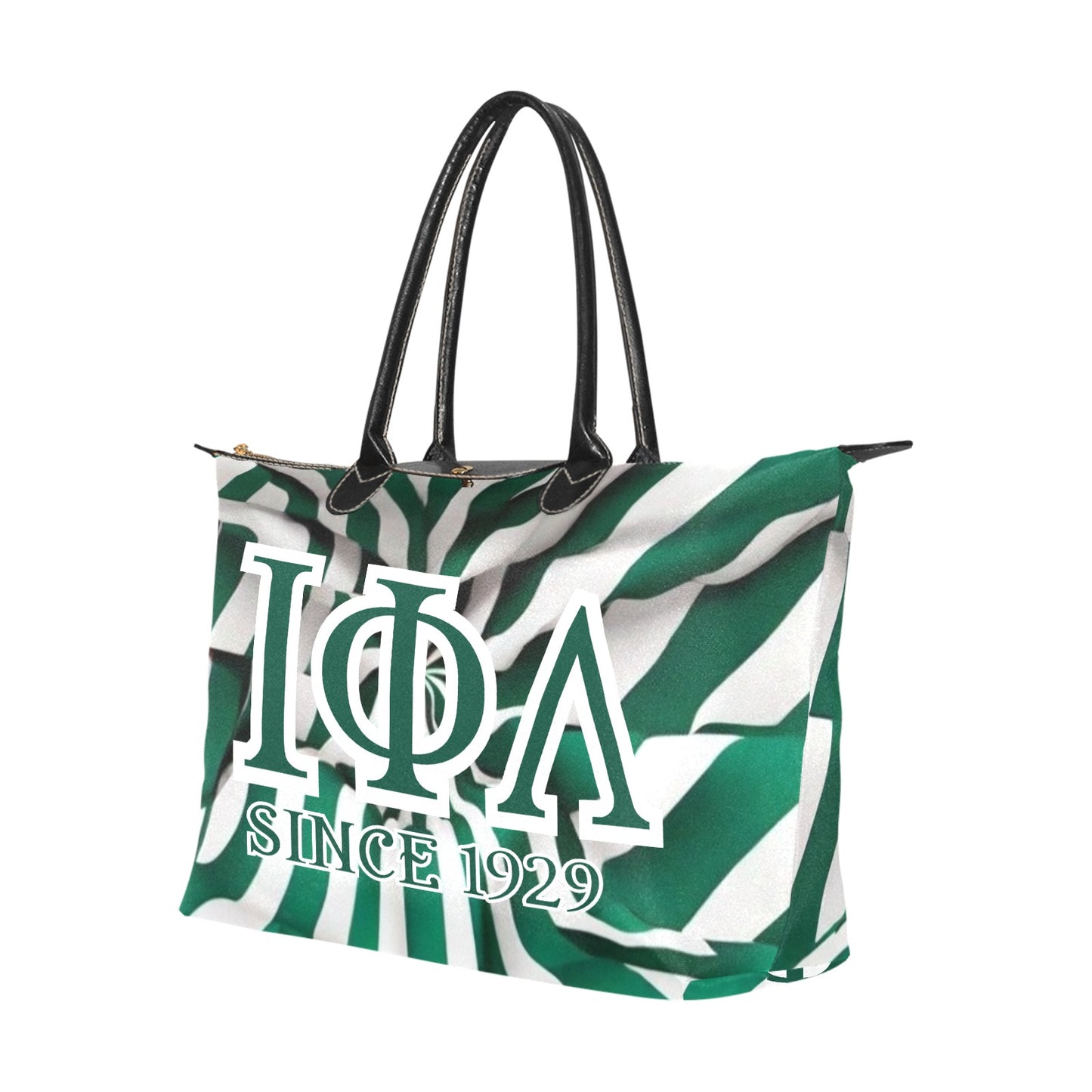 IPL Green and White Wave Luxury Tote Bag