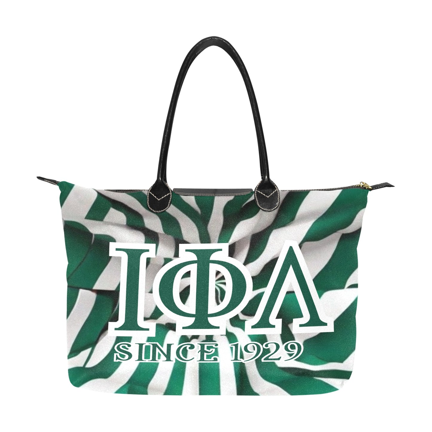 IPL Green and White Wave Luxury Tote Bag