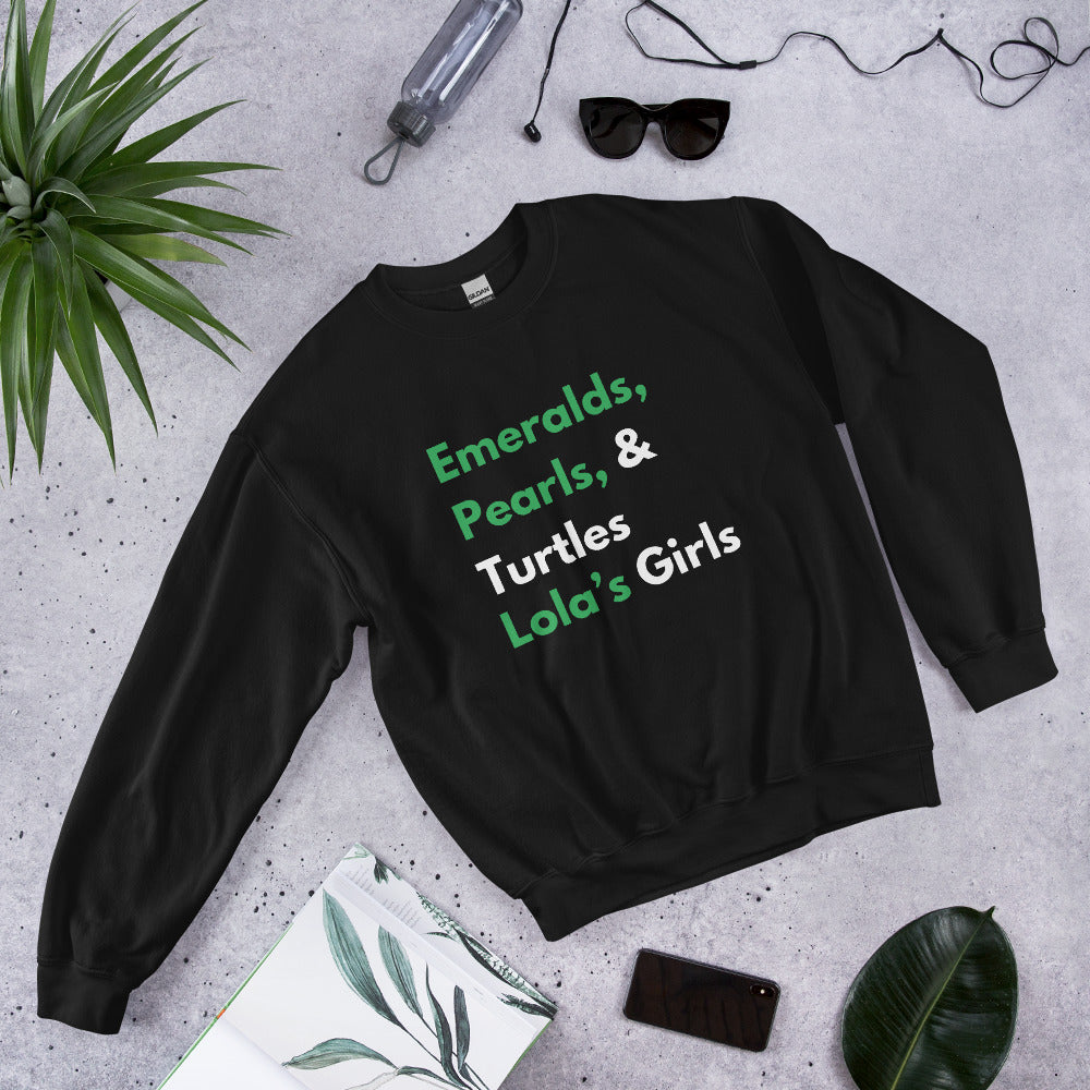 Emeralds, Pearls, and Turtles Sweatshirt